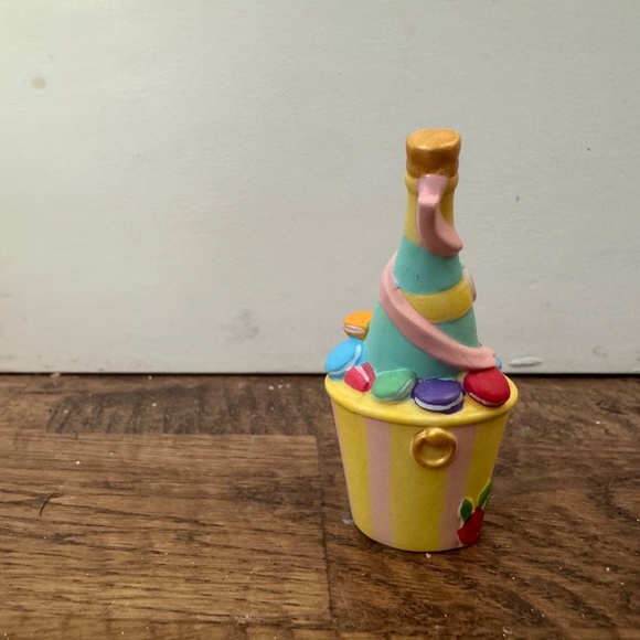 NIB Glitterville Birthday Cake Topper Candle Holder 2" Fizz & Bubbles Champagne - Picture 6 of 6